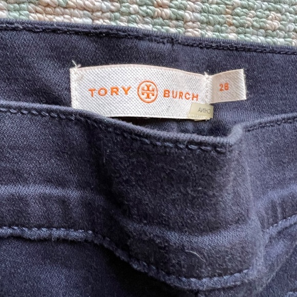 Tory Burch Navy Cotton Pants size 28 - Picture 3 of 6